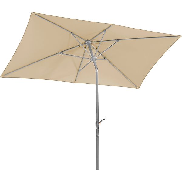 Schneider Marktschirm 300 cm x 200 cm Natur mit Kurbelmechanik günstig online kaufen