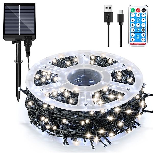 Clanmacy LED-Lichterkette 50M 500 LED Solar günstig online kaufen