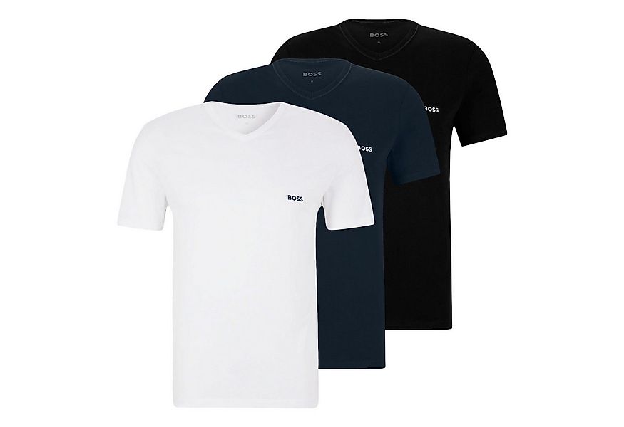 BOSS Unterziehshirt Classic T-Shirt (3-St) mit fein geripptem V-Ausschnitt günstig online kaufen