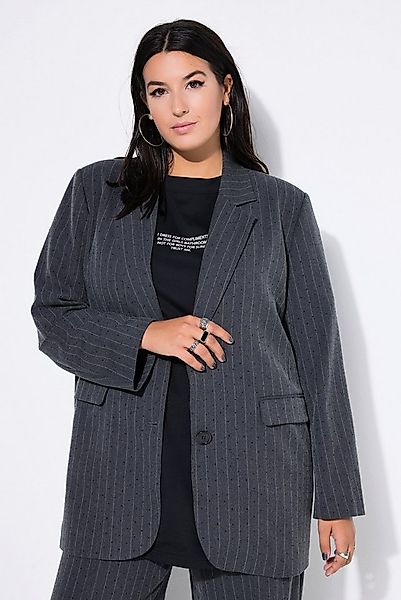 Studio Untold Blusenblazer Blazer oversized Nadelstreifen Glitzersteinchen günstig online kaufen