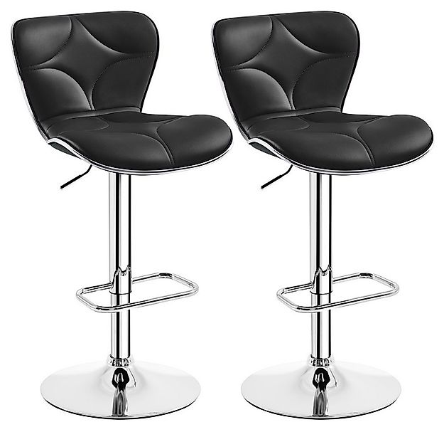 Yaheetech Barhocker (2er), Höhenverstellbare Barstühle Sitzhöhe 61 cm - 82, günstig online kaufen