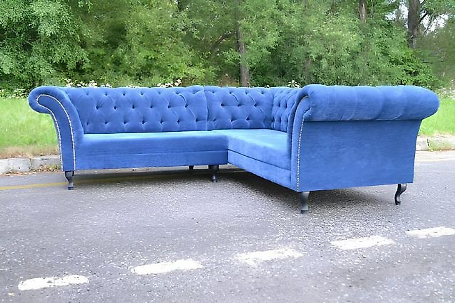 Xlmoebel Ecksofa Chesterfield Ecksofa mit Stoffbezug und Sitzpolsterung -, günstig online kaufen