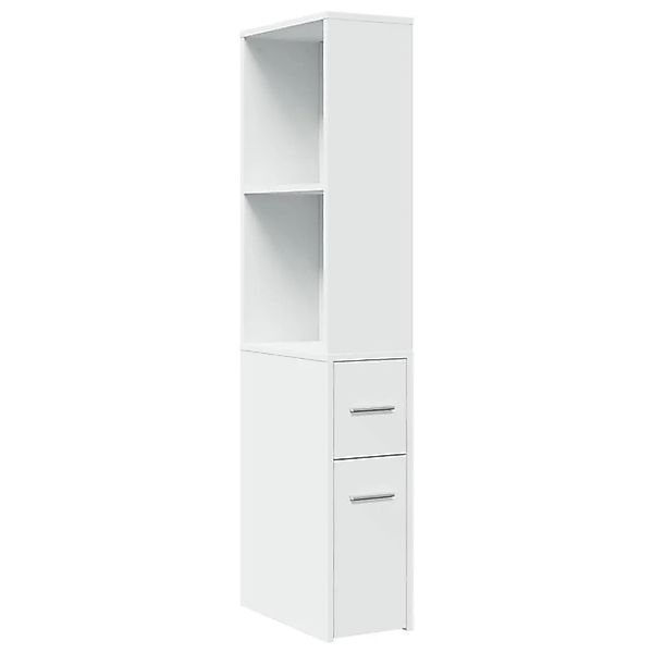 vidaXL Badschrank Schmal mit Rollen Weiß Holzwerkstoff 855295 günstig online kaufen