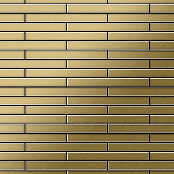 ALLOY Mosaik Fliese Massiv Metall Titan Gebürstet Gold 1,6mm Stark Deedee-t günstig online kaufen