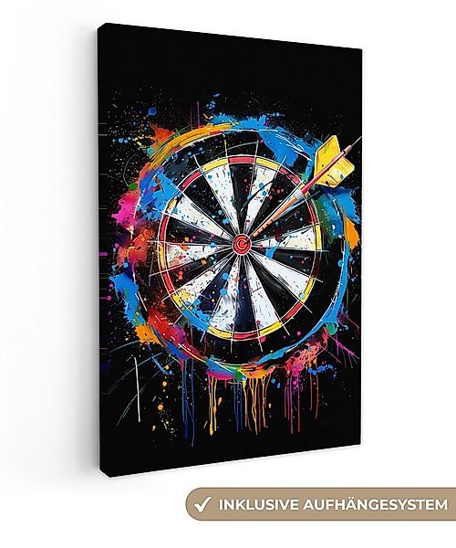 OneMillionCanvasses® Leinwandbild Graffiti - Sport - Darts - Dartscheibe, F günstig online kaufen