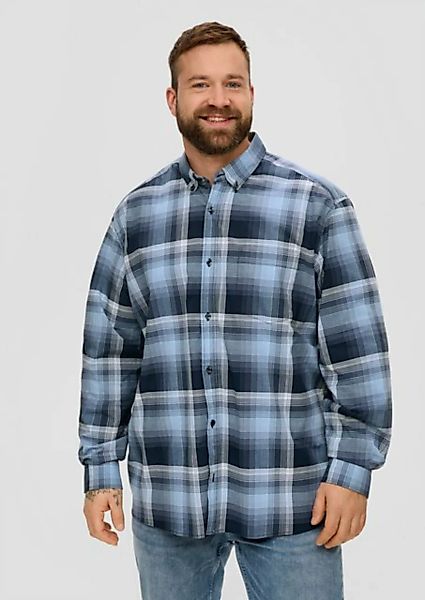 s.Oliver Langarmhemd Regular: Hemd aus Baumwollstretch günstig online kaufen
