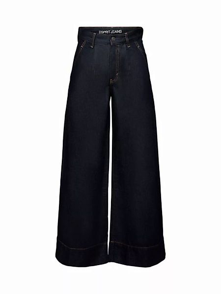 Esprit Weite Jeans Chino-Jeans mit Falten, hohem Bund und weitem Bein günstig online kaufen