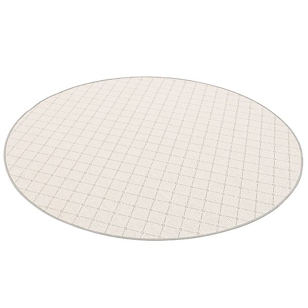 Snapstyle In & Outdoor Teppich Flachgewebe Oslo Hellgrau Karo Modern 160cm günstig online kaufen