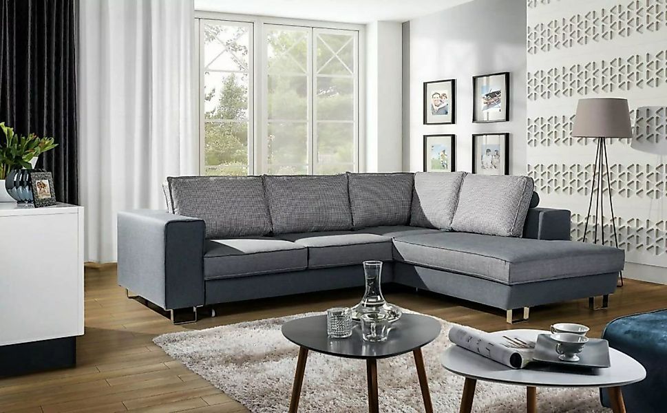 JVmoebel Ecksofa Modernes Schlafsofa Sofa Couch Polster Bettfunktion Kasten günstig online kaufen