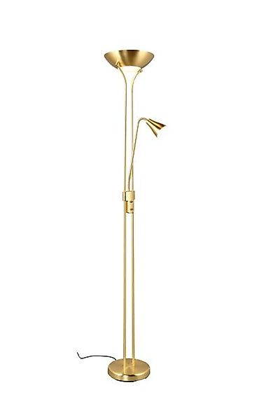 Stehleuchte 2xE27 1XE14 Metall Messing Matt / Glas Frost Ø ca. 28 cm ca. 18 günstig online kaufen