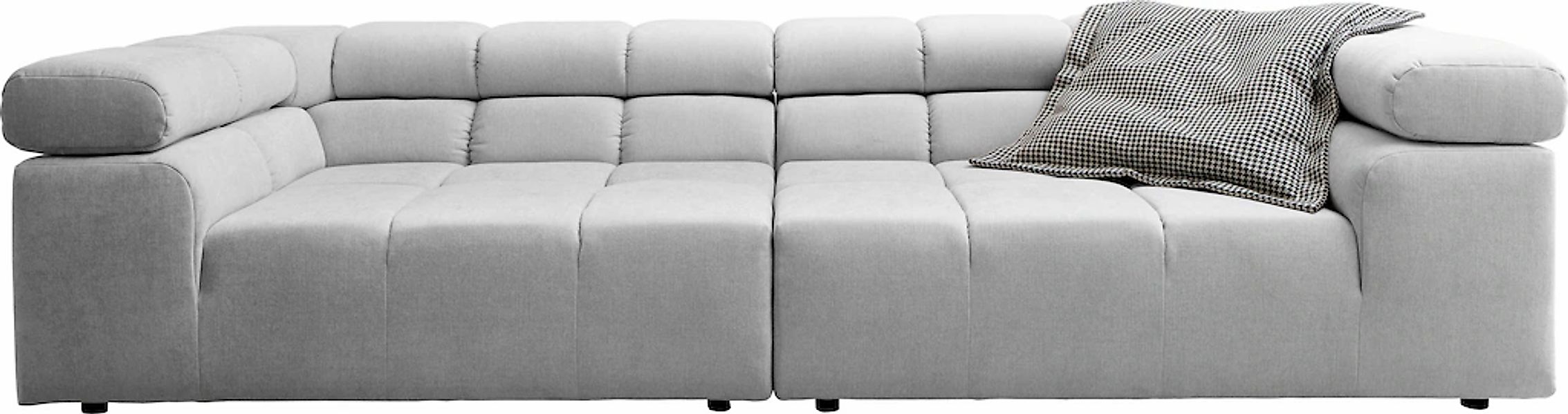 Home affaire Big-Sofa "Ancona B/T/H: 290/110/70 cm" auffällige Steppung, in günstig online kaufen