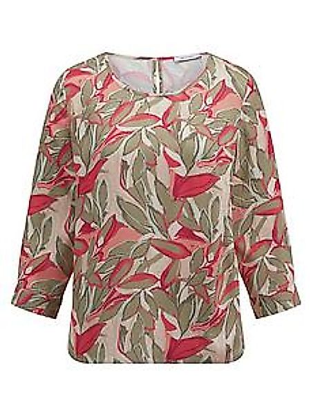 Bluse Rundhals-Ausschnitt Peter Hahn beige günstig online kaufen