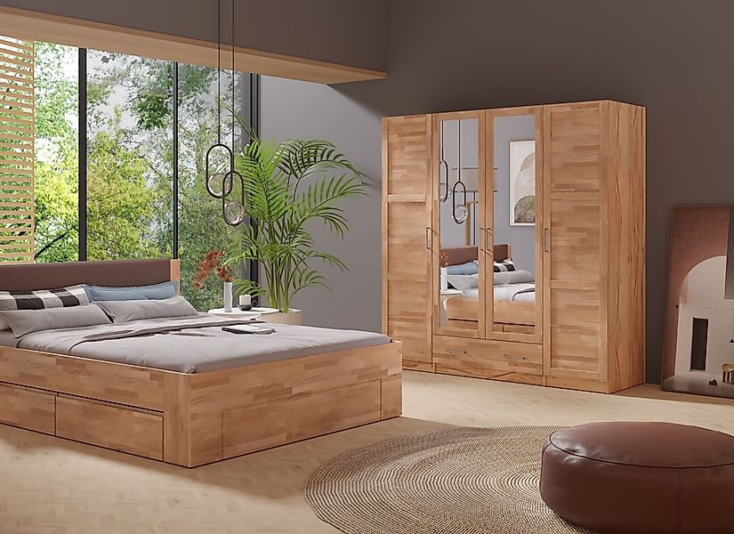 Home affaire Kleiderschrank »Sabrina, natürlicher Landhausstil, mit Innenau günstig online kaufen