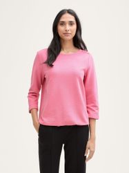 TOM TAILOR 3/4-Arm-Shirt Langarmshirt mit Knopf-Details günstig online kaufen