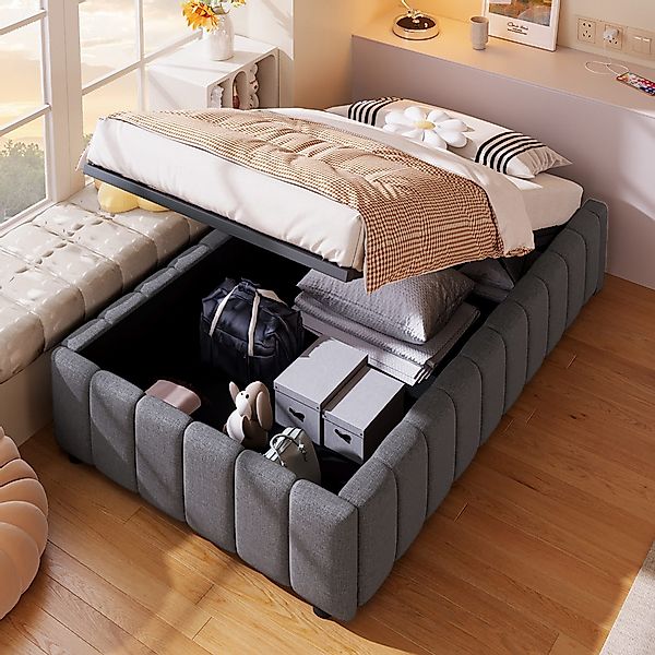 OKWISH Polsterbett Funktionsbett,Kinderbett,Jugendbett,Gästebett (Polsterbe günstig online kaufen