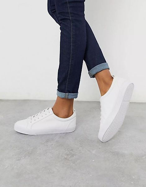 ASOS DESIGN – Dunn – Geschnürte Sneaker in Weiß günstig online kaufen