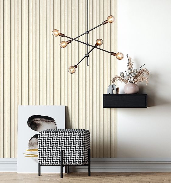 Newroom Vliestapete, Creme Tapete Skandi Holz günstig online kaufen