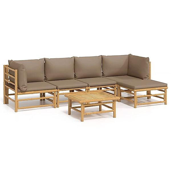 vidaXL Gartenlounge-Set 6-tlg. Garten-Lounge-Set mit Kissen günstig online kaufen