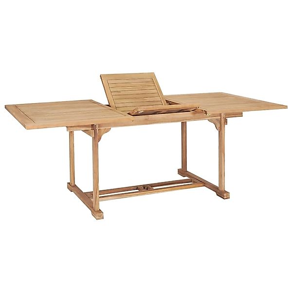 vidaXL Garten-Ausziehtisch 150-200x100x75 cm Massivholz Teak 44674 günstig online kaufen