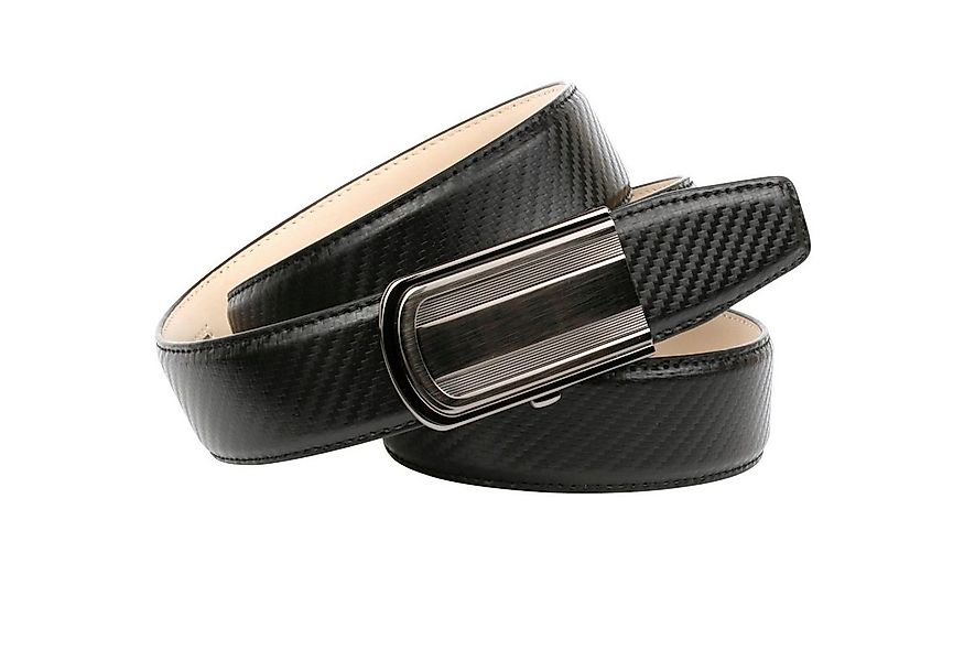 Anthoni Crown Ledergürtel in Carbon-Look günstig online kaufen