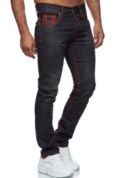 Baxboy Regular-fit-Jeans Herren Jeans Dicke Neon-Naht günstig online kaufen