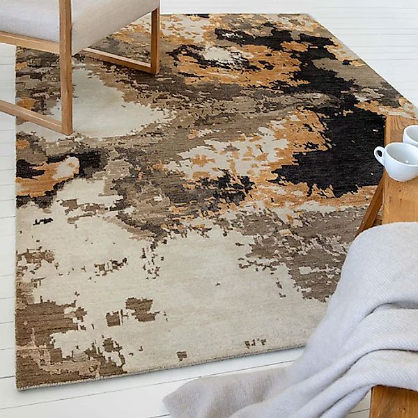 my home Teppich »Orin«, rechteckig, 6 mm Höhe, Kurzflor, 80 % Wolle und Vis günstig online kaufen