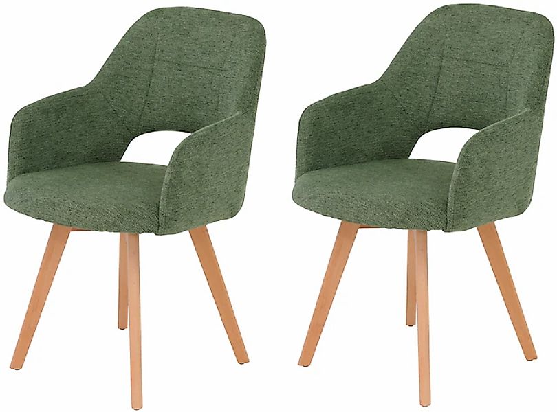 HELA Armlehnstuhl »SOFIA Armlehnenstuhl mit Massivholzgestell, Bezug Websto günstig online kaufen