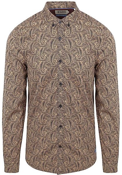 Scotch and Soda Hemd Drucken Beige - Größe XL günstig online kaufen