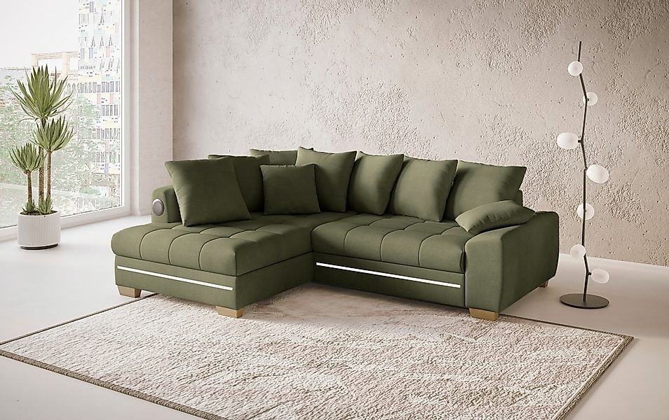 Mr. Couch Ecksofa »Nikita II, L-Form« RGB-LED, Bluetooth-Soundsystem, wahlw günstig online kaufen