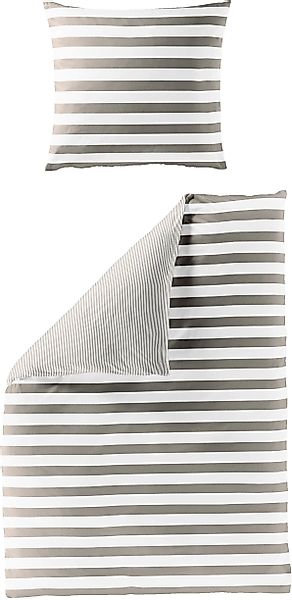 BIERBAUM Bettwäsche Modern Stripes, Mako-Satin, 2 günstig online kaufen