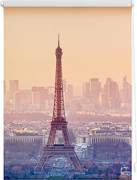 Seitenzugrollo Klemmfix Motiv Eiffelturm, LICHTBLICK ORIGINAL, günstig online kaufen
