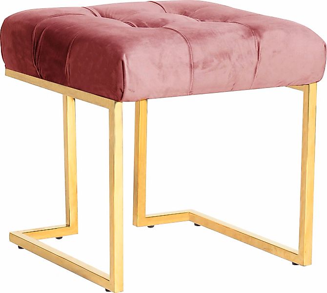 Kayoom Sitzhocker "Hocker Rare, Edler Touch durch goldenes Gestell" 1 tlg. günstig online kaufen