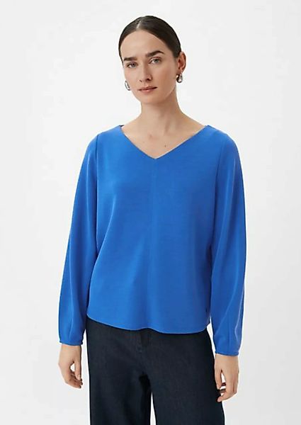 Comma Sweatshirt Langarmshirt aus weichem Scuba Stickerei, Ziernaht günstig online kaufen
