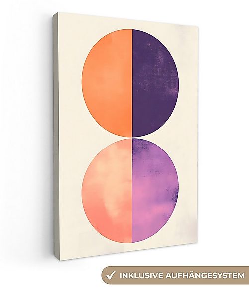OneMillionCanvasses® Leinwandbild Abstrakt - Kreise - Lila, Fotodruck (1 St günstig online kaufen