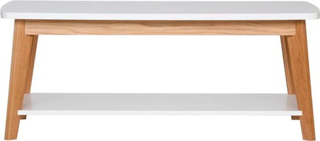 Woodman Couchtisch »Tariko«, Breite 115 cm, Gestell aus massiver Eiche, mit günstig online kaufen
