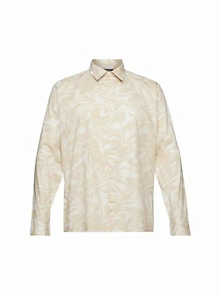 Esprit Collection Businesshemd Hemd mit wellenförmigem Retro-Print günstig online kaufen