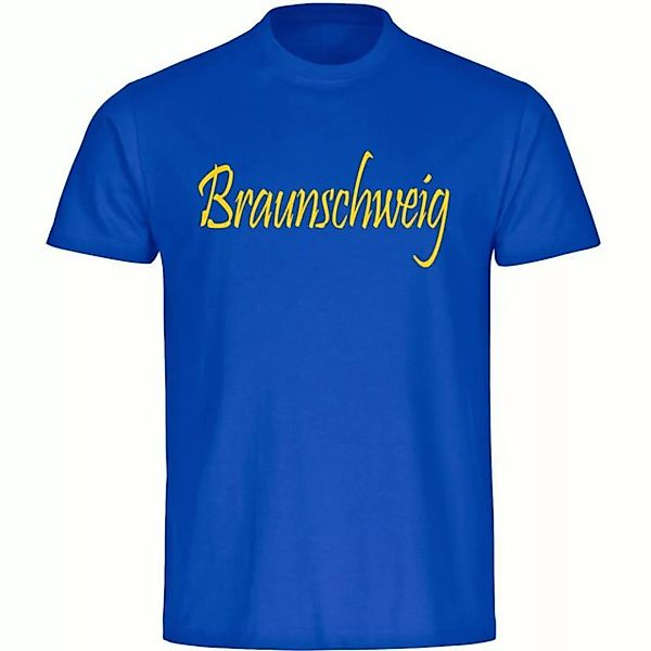 multifanshop T-Shirt Herren Braunschweig - Schriftzug - Männer günstig online kaufen