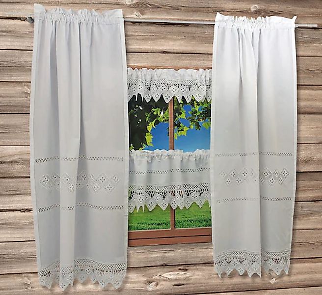 HOSSNER - ART OF HOME DECO Gardine »BALDO« Stangendurchzug 1 Stk. tlg. Häke günstig online kaufen