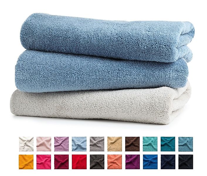 MatratzenL.A.B® Duschtücher 70x140 cm 500 g/m² Blauer Schwan®, (Duschtuch, günstig online kaufen