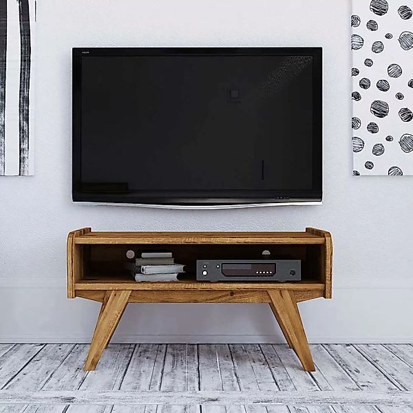 TV Möbel aus Wildeiche Massivholz Retrostil günstig online kaufen