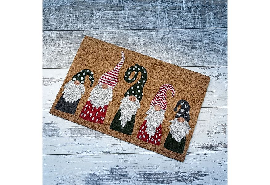 MARELIDA Fußmatte Wichtel Zwerge Weihnachten Schmutzfangmatte Türmatte Koko günstig online kaufen