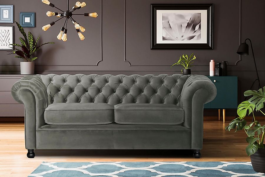 Home affaire Chesterfield-Sofa Chesterfield Home 3-Sitzer günstig online kaufen