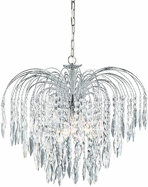 Searchlight Hängeleuchte »Kristall-Leuchte Waterfall, 5-flammig« E14 1 Stk. günstig online kaufen