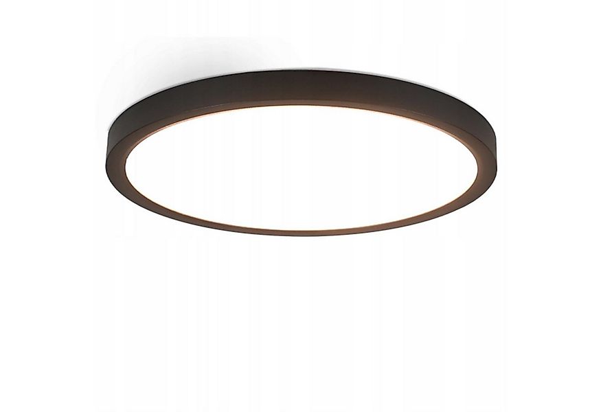 ZMH LED Deckenleuchte Schwarz/Weiß Rund Deckenlampe 24W Flach für Flur Wohn günstig online kaufen