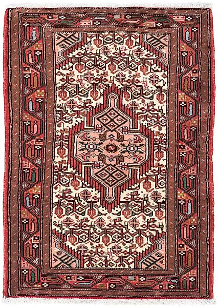 morgenland Wollteppich »Hosseinabad Medaillon Rosso 121 x 76 cm«, rechtecki günstig online kaufen