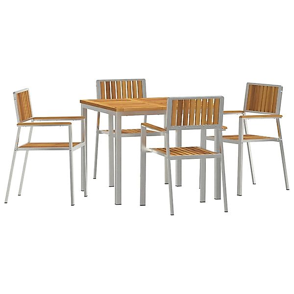 vidaXL 5-Teiliges Garten-Dining-Set aus Massivholz Akazie 3334790 günstig online kaufen