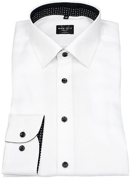MARVELIS Businesshemd Body Fit extra langer Arm stark tailliert Kentkragen günstig online kaufen