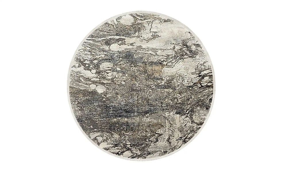 meinTeppich Kurzflorteppich  Palermo ¦ grau ¦ Synthetische Fasern Ø: 160 Te günstig online kaufen