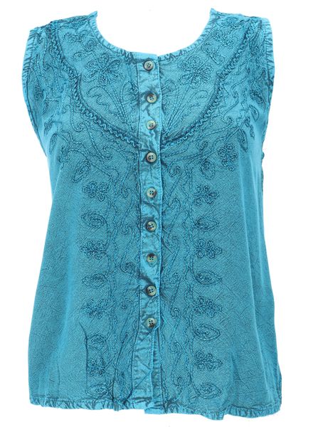 Guru-Shop T-Shirt Besticktes indisches Hippie Top, günstig online kaufen