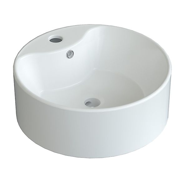 AQUABATOS Waschbecken Aufsatzwaschbecken mit/ohne Hahnloch rund günstig online kaufen